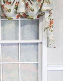 RLF Home Luxurious Modern Design Garden Pallet Victory Swag 3-Scoop Window Valance 50" x 25"