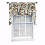 RLF Home Luxurious Modern Design Garden Pallet Victory Swag 3-Scoop Window Valance 50" x 25"