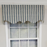 RLF Home Luxurious Modern Design Classic Brunswick Stripe Regal Style Window Valance 50" x 17"