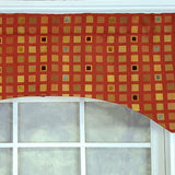 RLF Home Modern Design Classic Fair And Square Arch Style Window Valance  50" x 17" Multicolor