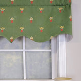 RLF Home Modern Design Classic Flower Pot Regal Style Window Valance  50" x 17" Emerald