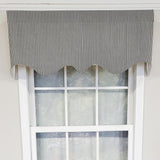 RLF Home Luxurious Modern Design Classic MG-Ticking Stripe Regal Style Window Valance 50" x 17"