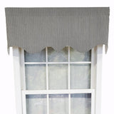 RLF Home Luxurious Modern Design Classic MG-Ticking Stripe Regal Style Window Valance 50" x 17"