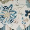 RLF Home Samanta 100% Cotton Luxurious Lining Stripe Rod Pocket Petticoat Valance 50" x 15" Blue
