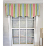 RLF Home Bay Stripe Regal Lining Luxurious and Elegant Window Treatment Valance 50" x 17" Multicolor