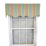 RLF Home Bay Stripe Regal Lining Luxurious and Elegant Window Treatment Valance 50" x 17" Multicolor