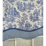 RLF Home Waverly Glory 3" Rod Pocket Lining Luxurious and Elegant Window Treatment Valance 50" x 16" Blue