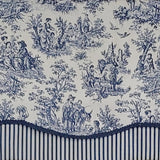 RLF Home Waverly Glory 3" Rod Pocket Lining Luxurious and Elegant Window Treatment Valance 50" x 16" Blue