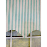 RLF Home Candy Stripe Regal 3" Rod Pocket Lining Luxurious and Elegant Window Treatment Valance 50" x 17" Spa