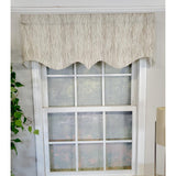 RLF Home Varvara Regal 3" Rod Pocket Lining Luxurious and Elegant Window Treatment Valance 50" x 17" Charcoal