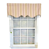 RLF Home Guava Stripe Regal 3" Rod Pocket Lining Luxurious and Elegant Window Treatment Valance 50" x 17" Pink