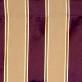 RLF Home Bengal Stripe Regal 3" Rod Pocket Lining Luxurious and Elegant Window Treatment Valance 50" x 17" Egg Plant