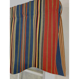 RLF Home Sailor Stripe Regal 3" Rod Pocket Lining Luxurious and Elegant Window Treatment Valance 50" x 17" Nautical