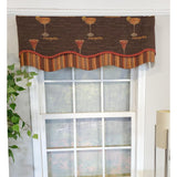 RLF Home Margarita Glory 3" Rod Pocket Lining Luxurious and Elegant Window Treatment Valance 50" x 16" Oakwood