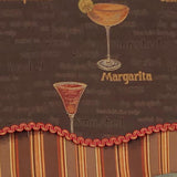 RLF Home Margarita Glory 3" Rod Pocket Lining Luxurious and Elegant Window Treatment Valance 50" x 16" Oakwood
