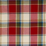 RLF Home Rural Plaid Regal 3" Rod Pocket Lining Luxurious and Elegant Window Treatment Valance 50" x 17" Red