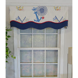 RLF Home Sea Crown Glory 3" Rod Pocket Lining Luxurious and Elegant Window Treatment Valance 50" x 16" Off White