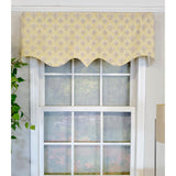 RLF Home Aliki Regal 3" Rod Pocket Lining Luxurious and Elegant Window Treatment Valance 50" x 17" Yellow