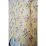 RLF Home Aliki Regal 3" Rod Pocket Lining Luxurious and Elegant Window Treatment Valance 50" x 17" Yellow