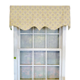 RLF Home Aliki Regal 3" Rod Pocket Lining Luxurious and Elegant Window Treatment Valance 50" x 17" Yellow