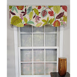 RLF Home Antonia Provence Colorful Leaves and Blossoms Effortless Installation Luxurious Window Treatment Valance 50" X 15"