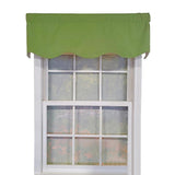 RLF Home Eleni Provance 3" Rod Pocket Lining Luxurious and Elegant Window Treatment Valance 50" x 15" Celery