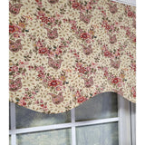RLF Home Loulia Provance 3" Rod Pocket Lining Luxurious and Elegant Window Treatment Valance 50" x 15" Cream