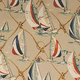 RLF Home Sail Away Provance 3" Rod Pocket Lining Luxurious and Elegant Window Treatment Valance 50" x 15" Beige