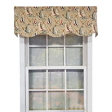 RLF Home Sail Away Provance 3" Rod Pocket Lining Luxurious and Elegant Window Treatment Valance 50" x 15" Beige