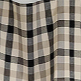 RLF Home Bison Check Tab 4" Tabs Tab Top Lining Luxurious and Elegant Window Treatment Valance 50" x 15" Black