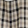 RLF Home Bison Check Tab 4" Tabs Tab Top Lining Luxurious and Elegant Window Treatment Valance 50" x 15" Black