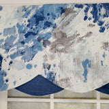 RLF Home Storm Petticoat 3" Rod Pocket Lining Luxurious and Elegant Window Treatment Valance 50" x 15" Blue