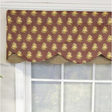 RLF Home 3" Rod Pocket High Quality Fabric Pineapple Field Petticoat Valance for Windows 50" x 15"
