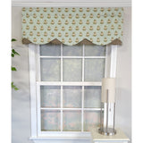 RLF Home 3" Rod Pocket High Quality Fabric Pineapple Field Petticoat Valance for Windows 50" x 15"