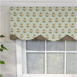 RLF Home 3" Rod Pocket High Quality Fabric Pineapple Field Petticoat Valance for Windows 50" x 15"