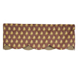 RLF Home 3" Rod Pocket High Quality Fabric Pineapple Field Petticoat Valance for Windows 50" x 15"