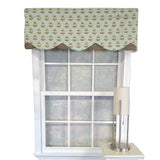 RLF Home 3" Rod Pocket High Quality Fabric Pineapple Field Petticoat Valance for Windows 50" x 15"