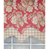 RLF Home 3" Rod Pocket High Quality Fabric Basili D-Regal Valance for Windows 50" x 17" Red