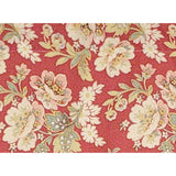 RLF Home 3" Rod Pocket High Quality Fabric Basili D-Regal Valance for Windows 50" x 17" Red