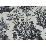 RLF Home 3" Rod Pocket High Quality Fabric Glory Days Petticoat Valance for Windows 50" x 15" Black