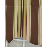 RLF Home 3" Rod Pocket High Quality Fabric Aurelia Stripe Regal Valance for Windows 50" x 17" Brown