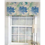 RLF Home 3" Rod Pocket High Quality Fabric Mantra Pleated Valance for Windows 50" x 17" Azure