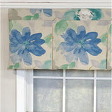 RLF Home 3" Rod Pocket High Quality Fabric Mantra Pleated Valance for Windows 50" x 17" Azure
