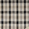 RLF Home 3" Rod Pocket High Quality Fabric Bison Check Cornice Valance with Brush Trim for Windows 50" x 17" Black