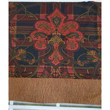 RLF Home 3" Rod Pocket High Quality Fabric Espadas Banded Valance for Windows 50" x 16" Burgundy