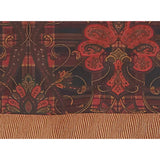 RLF Home 3" Rod Pocket High Quality Fabric Espadas Banded Valance for Windows 50" x 16" Burgundy