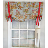 RLF Home 3" Rod Pocket High Quality Fabric Yang Tie-Up Valance for Windows 50" x 24" Multi