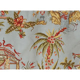 RLF Home 3" Rod Pocket High Quality Fabric Yang Tie-Up Valance for Windows 50" x 24" Multi