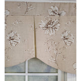 RLF Home 3" Rod Pocket High Quality Fabric Desert Flower Mandy Valance for Windows 50" x 17" Camel
