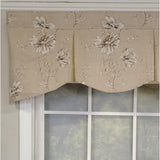 RLF Home 3" Rod Pocket High Quality Fabric Desert Flower Mandy Valance for Windows 50" x 17" Camel